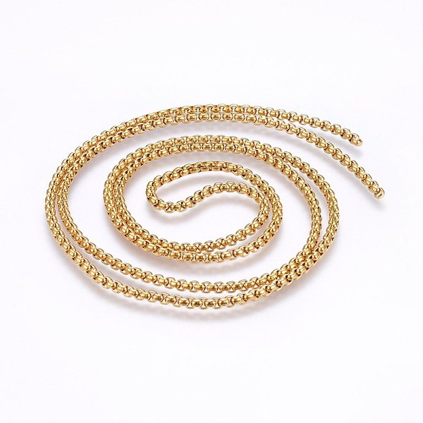 

PandaHall 304 Stainless Steel Box Chains, Soldered, Golden, 3.5x3.5mm 304 Stainless Steel