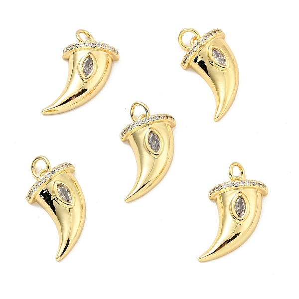 

PandaHall Brass Micro Pave Cubic Zirconia Pendants, with Jump Ring, Real 18K Gold Plated, Long-Lasting Plated, Lead Free & Cadmium Free &..., Clear