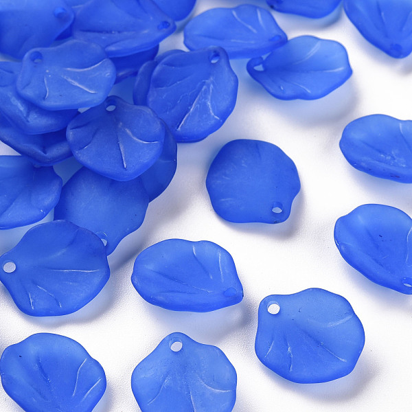 

PandaHall Transparent Frosted Acrylic Pendants, Petaline, Royal Blue, 16x14.5x3mm, Hole: 1.6mm Acrylic Petaline