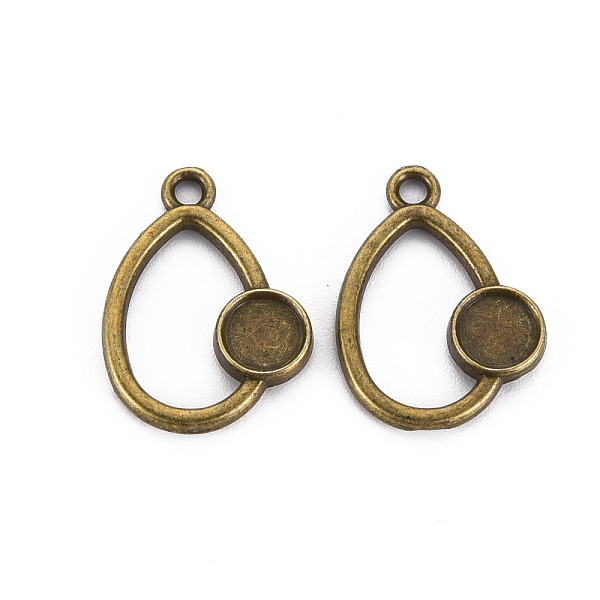 

PandaHall Tibetan Style Alloy Pendant Cabochon Settings, Cadmium Free & Lead Free, Hollow Teardrop, Antique Bronze, Tray: 5mm, 20x15x2mm...