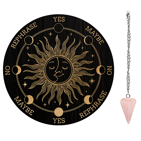 

PandaHall AHADEMAKER 1Pc Cone/Spike/Pendulum Natural Rose Quartz Stone Pendants, 1Pc 304 Stainless Steel Cable Chain Necklaces, 1Pc PVC...