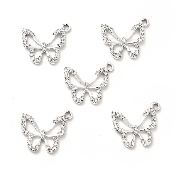 

PandaHall Alloy Rhinestone Pendants, Platinum Tone Hollow Out Butterfly Charms, Crystal, 20x22.5x2.8mm, Hole: 2mm Alloy+Rhinestone Butterfly..., Clear