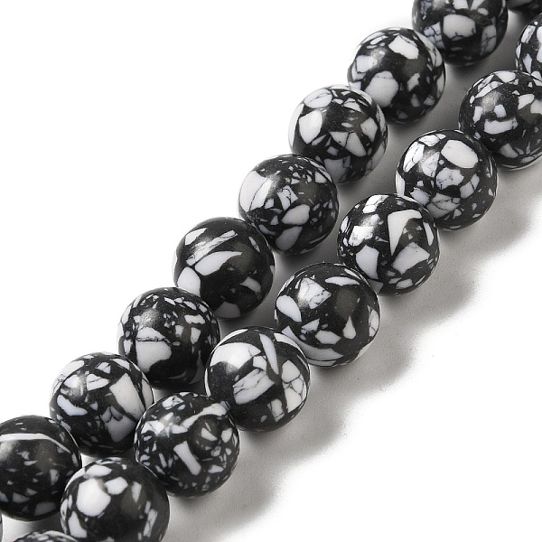 

PandaHall Synthetic Gemstone Dyed Beads Strands, Round, White, 10mm, Hole: 1.6mm, about 38pcs/strand, 14.76''(37.5cm) Gemstone Round White