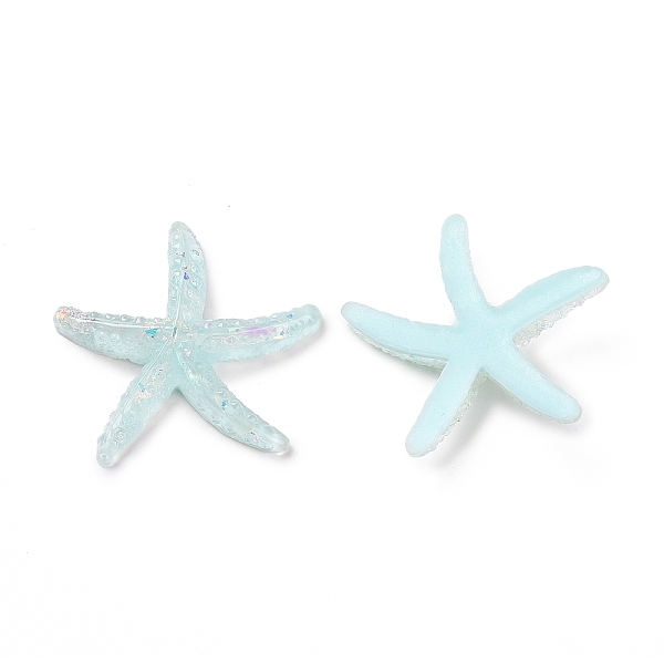 

PandaHall Opaque Resin Cabochons, Starfish/Sea Stars, Light Coral, 38x39x6mm Resin Starfish Red