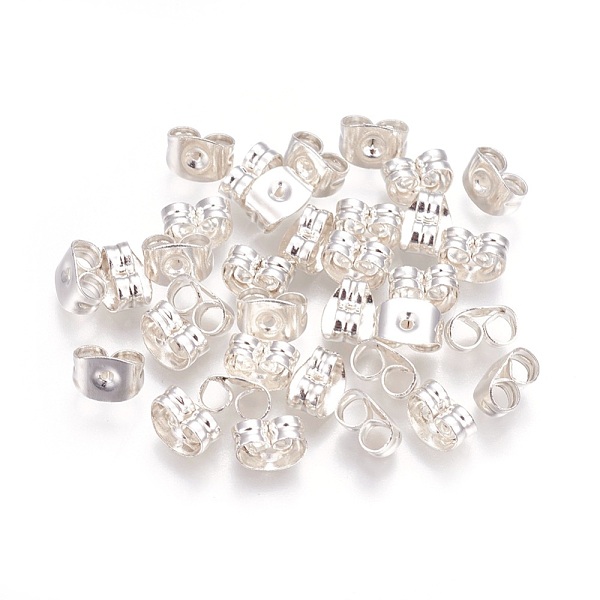 

PandaHall 304 Stainless Steel Friction Ear Nuts, Silver, 6x4.5x3.5mm, Hole: 0.9mm 304 Stainless Steel