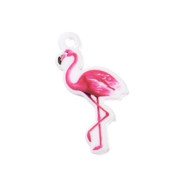 

PandaHall Opaque Acrylic Pendants, Flamingo Shape, Camellia, 37x17x2mm, Hole: 2.8mm Acrylic Flamingo Shape Pink