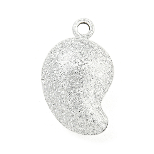 

PandaHall Brass Bell Pendants, Magatama, Silver, 28x16.5x17mm, Hole: 3mm Brass Others