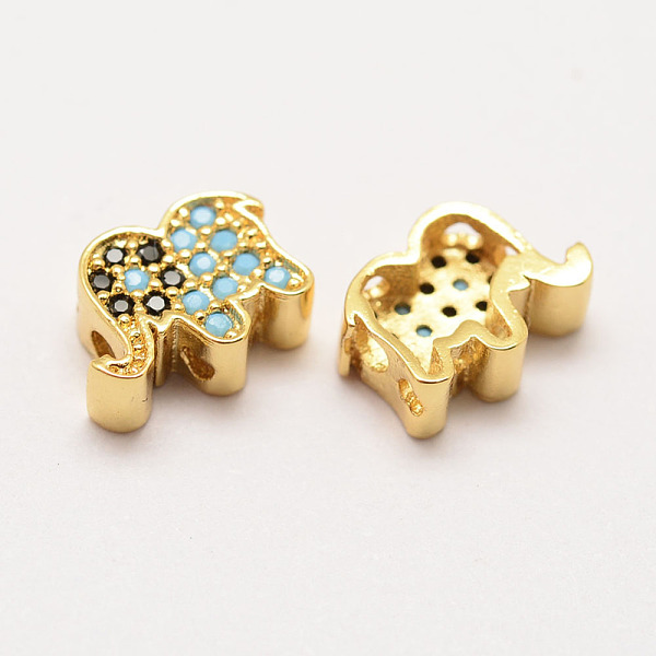 

PandaHall Brass Micro Pave Grade AAA Cubic Zirconia Pendants, Multi-strand Links, Long-Lasting Plated, Elephant, Cadmium Free & Nickel Free...