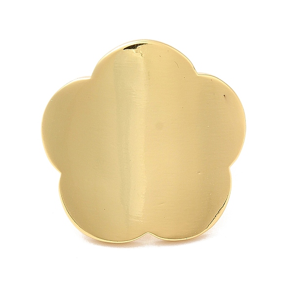 

PandaHall Brass Flower Open Cuff Ring for Women, Cadmium Free & Nickel Free & Lead Free, Real 18K Gold Plated, US Size 7 1/4(17.5mm) Brass