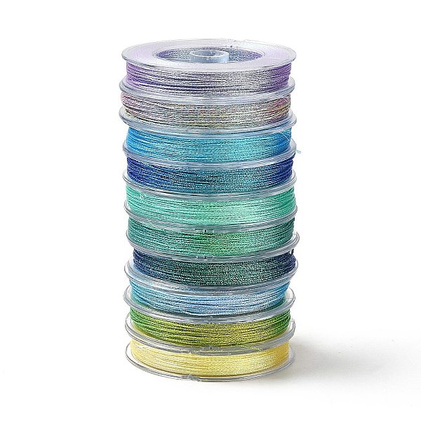 

PandaHall 10 Rolls 10 Colors 6-Ply PET Polyester Cord, for Jewelry Making, Mixed Color, 0.4mm, about 50m/roll, 1 roll/color Polyester..., Multicolor