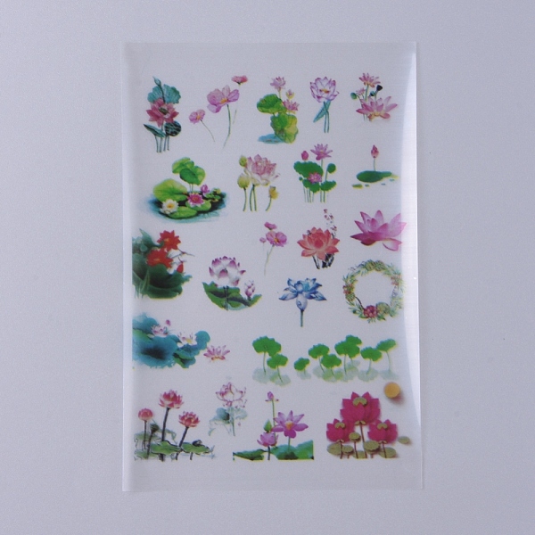 

PandaHall Filler Stickers(No Adhesive on the back), for UV Resin, Epoxy Resin Jewelry Craft Making, Flower Pattern, 150x100x0.1mm Plastic..., Multicolor