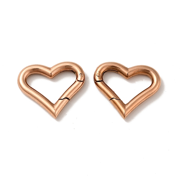 

PandaHall Vacuum Plating 304 Stainless Steel Spring Gate Rings, Heart, Rose Gold, 17x20x3mm, 9 Gauge, Inner Diameter: 11x15mm 304 Stainless...
