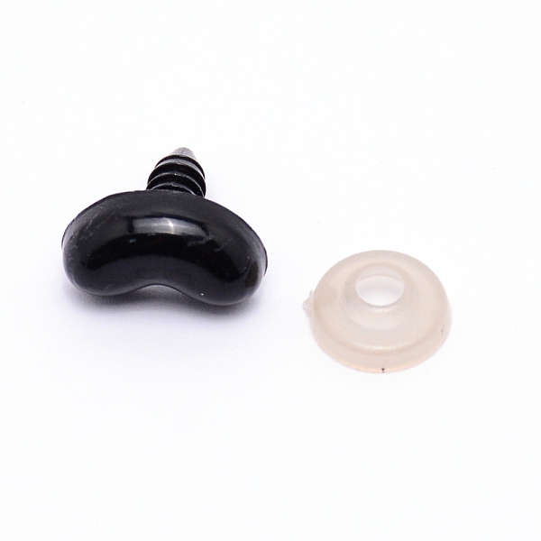 

PandaHall Resin Craft Nose, Doll Making Supplies, with Plastic Washer, Black, 17x17x9mm, Pin: 5mm Resin Others Black