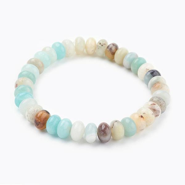 

PandaHall Natural Amazonite Beads Stretch Bracelets, 2 inch(52mm) Amazonite