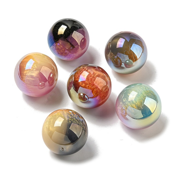 

PandaHall Opaque Acrylic Beads, Half Drilled, Round, Mixed Color, 25mm, Hole: 1.5mm Acrylic Round Multicolor