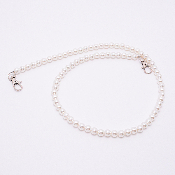 

PandaHall White Acrylic Round Beads Bag Handles, with Zinc Alloy Swivel Clasps and Steel Wire, for Bag Replacement Accessories, Platinum...