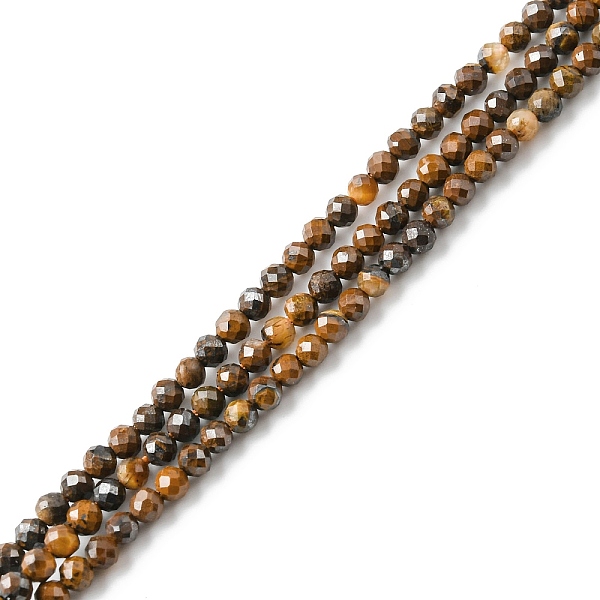 

PandaHall Natural Tiger Eye Beads Strands, Faceted Round, 2mm, Hole: 0.1mm, about 168~173pcs/strand, 15.35''~15.43''(39~39.2cm) Tiger Eye...
