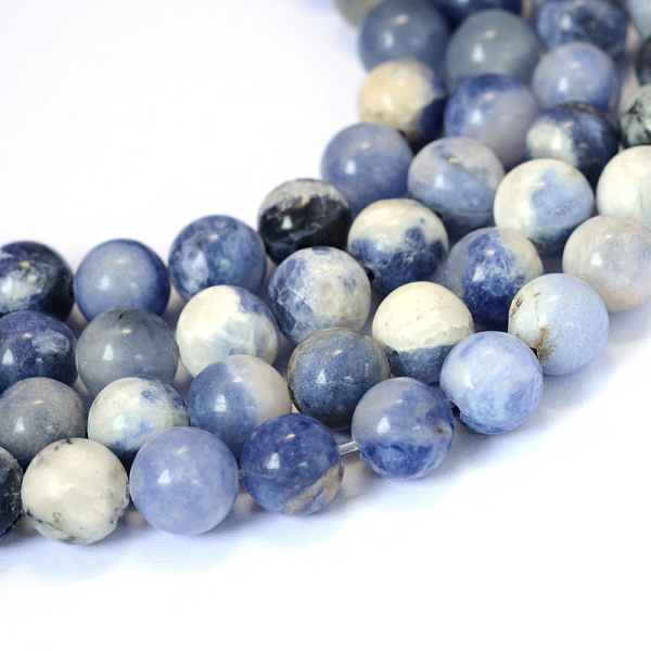 

PandaHall Natural Sodalite Round Bead Strands, 4~4.5mm, Hole: 1mm, about 96pcs/strand, 15.5 inch Sodalite Round