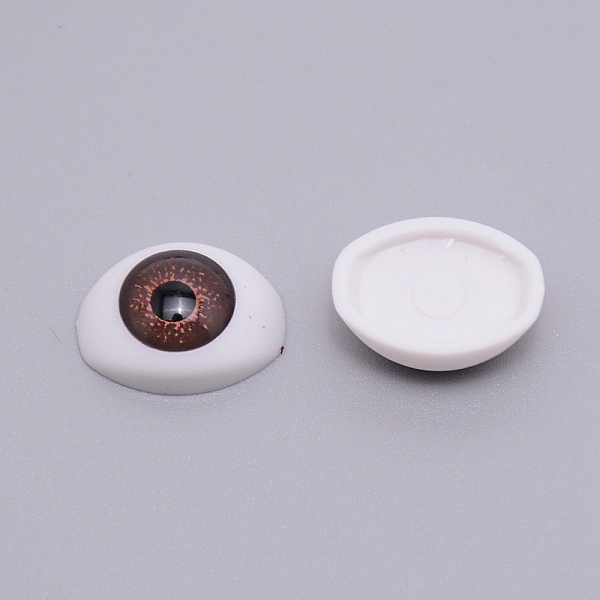 

PandaHall Plastic Doll Craft Eye, for DIY Sewing Craft Dolls Stuffed Toys, Oval, Coconut Brown, 12x16.5x7mm Plastic Eye