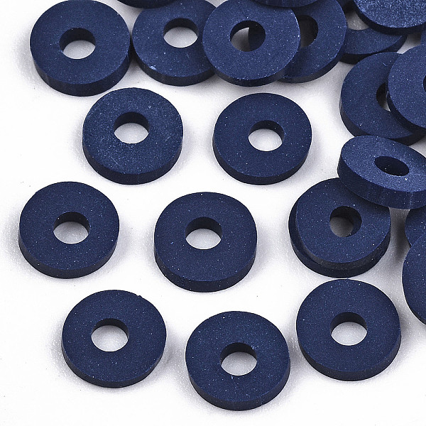 

PandaHall Handmade Polymer Clay Beads, for DIY Jewelry Crafts Supplies, Disc/Flat Round, Heishi Beads, Marine Blue, 6x1mm, Hole: 2mm, about...