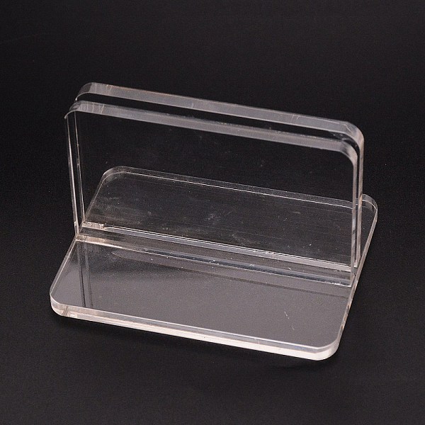 

PandaHall Rectangle Acrylic Name Card Holder, Business Card Holder, Clear, 100x79x66mm Acrylic Rectangle Clear