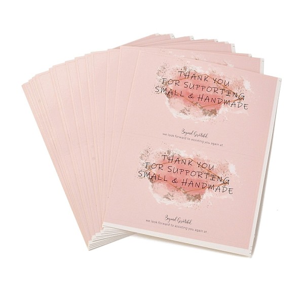 

PandaHall Thank You Sticker, Coated Paper Sealing Stickers, Rectangle with Word Pattern, for Gift Packaging Sealing Tape, Word, 109x86x0.2mm..., Pink