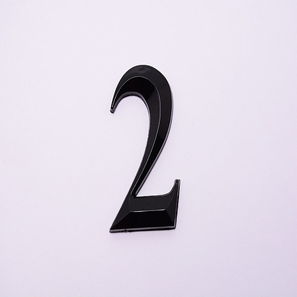 

PandaHall Plastic & PVC Number Sign Labels, Black, Num.2, 2: 70x42x8mm Plastic Black