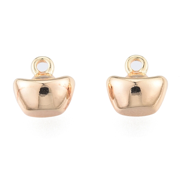 

PandaHall Brass Charms, Cadmium Free & Nickel Free & Lead Free, Ingot, Real 18K Gold Plated, 7.5x7.5x5mm, Hole: 1.2mm Brass Others