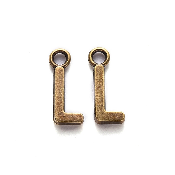 

PandaHall Tibetan Style Alloy Pendants, Cadmium Free & Nickel Free & Lead Free, Letter L, L: 16x7x2mm, Hole: 2mm, about 1920pcs/1000g Alloy...