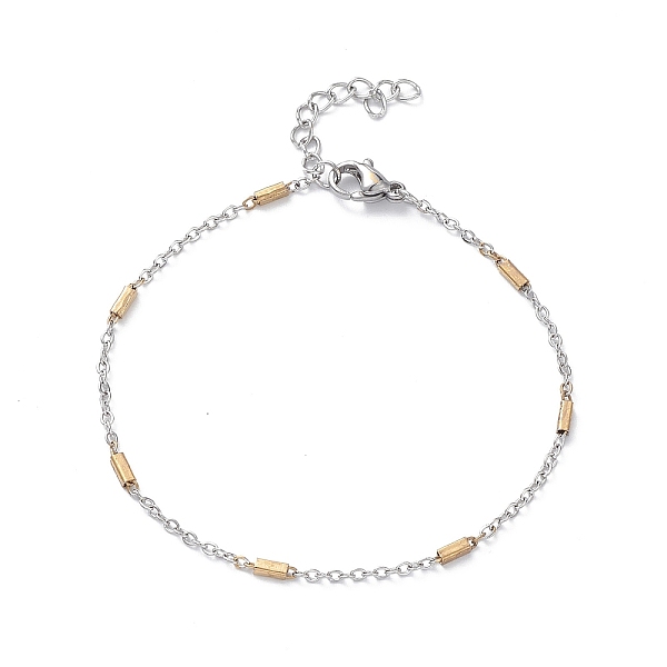 

PandaHall 304 Stainless Steel Satellite Chain Bracelets for Men Women, Golden & Stainless Steel Color, 6-7/8 inch(17.4cm) 304 Stainless...