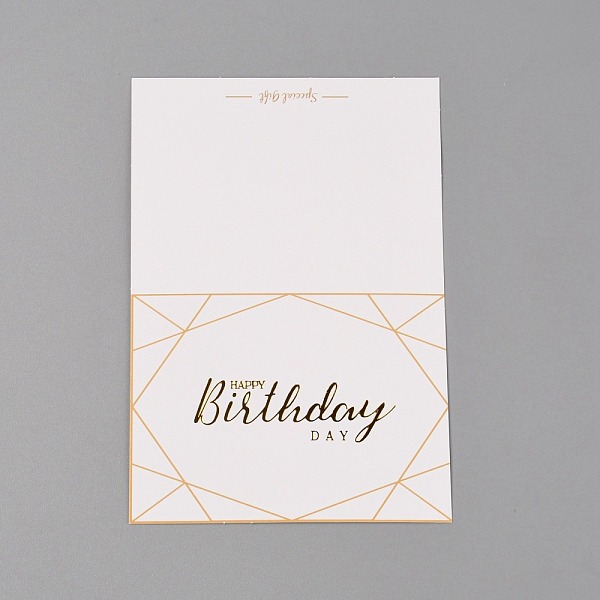 

PandaHall Coated Paper Cards, with Gold Stamping Word, Rectangle, Gold, Geometric Pattern, 14x9.5x0.04cm Paper Others Gold