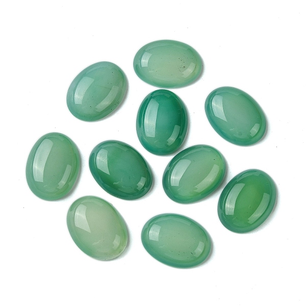 

PandaHall Natural Agate Cabochons, Dyed & Heated, Oval, Dark Sea Green, 20x15x5mm Natural Agate Oval
