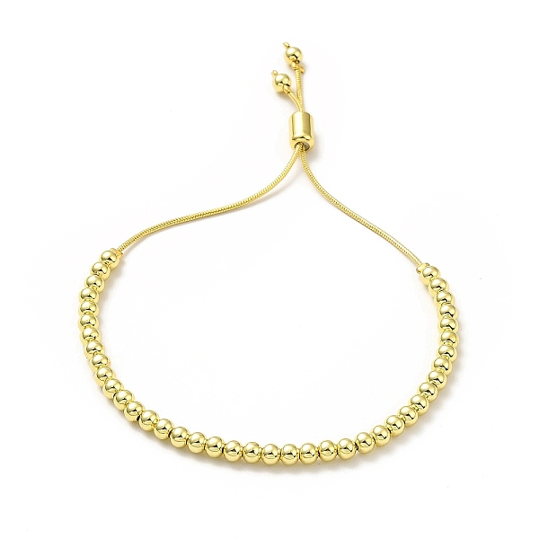 

PandaHall Rack Plating Brass Round Bead Slider Bracelets for Women, Long-Lasting Plated, Nickel Free & Lead Free, Real 18K Gold Plated...