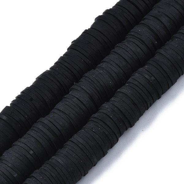 

PandaHall Flat Round Handmade Polymer Clay Beads, Disc Heishi Beads for Hawaiian Earring Bracelet Necklace Jewelry Making, Black, 12mm...