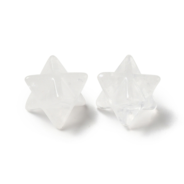 

PandaHall Natural Quartz Crystal Beads, No Hole/Undrilled, Merkaba Star, 12.5~13x12.5~13x12.5~13mm Quartz Crystal Star