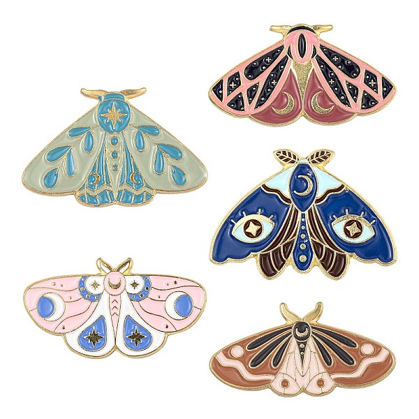 

PandaHall 5Pcs 5 Style Alloy Enamel Brooches, Enamel Pin, with Butterfly Clutches, Butterfly, Golden, Mixed Color, 14~20x27.5x9.5mm, Pin..., Multicolor