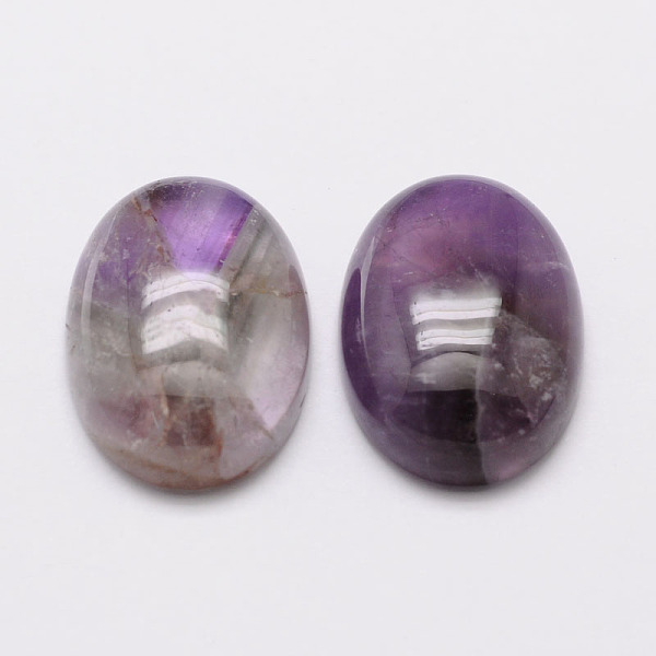 

PandaHall Oval Natural Amethyst Cabochons, 14x10x4.5mm Amethyst Oval Purple
