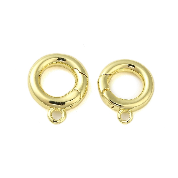 

PandaHall Brass Spring Gate Rings, Rings, Golden, 14.5x12x2.5mm, Hole: 1.6mm Brass