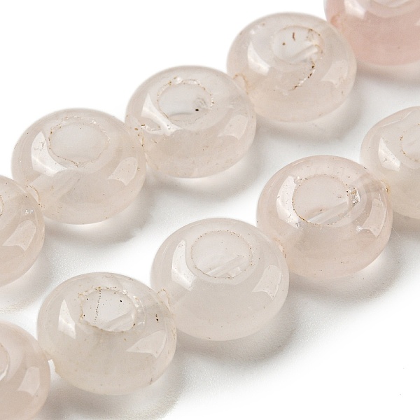 

PandaHall Natural Rose Quartz Beads Strands, Rondelle, 10~10.5x4~4.5mm, Hole: 1.2mm, about 20pcs/strand, 7.95''(20.2cm) Rose Quartz Rondelle