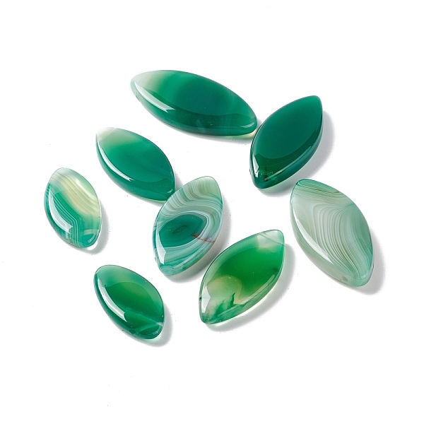 

PandaHall Natural Green Onyx Agate Pendants, Horse Eye, 30.5~42.5x15~19.5x5~6.5mm, Hole: 0.8~0.9mm Green Onyx Agate Horse Eye