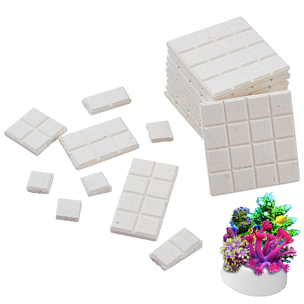 

PandaHall CHGCRAFT 12Pcs Coral Frag Tiles Coral Frag Plate Base Ceramic Coral Frag Tiles Aquarium Coral Rack Support Bracket for Aquarium..., White