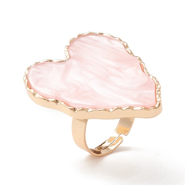 

PandaHall Adjustable Resin Palette Rings, with Alloy Finger Ring, Nail Art Tool, for Acrylic UV Gel Polish Foundation Mixing, Heart...