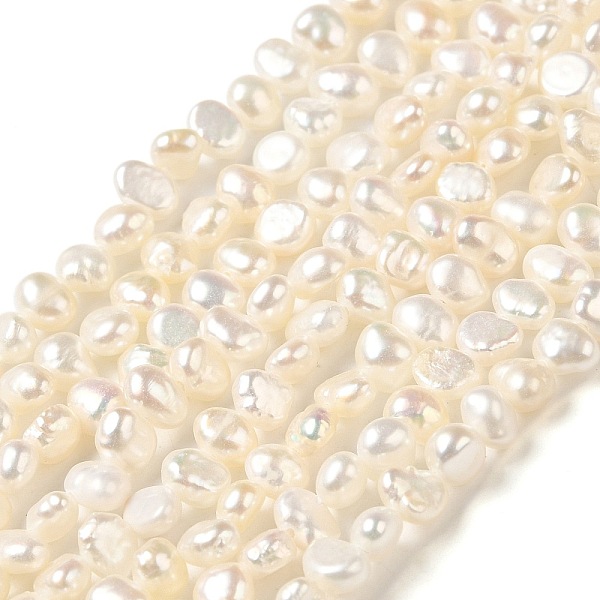 

PandaHall Natural Cultured Freshwater Pearl Beads Strands, Two Sides Polished, Grade 6A, PapayaWhip, 3.5~4x4~5x2.5~3mm, Hole: 0.5mm, about..., Orange