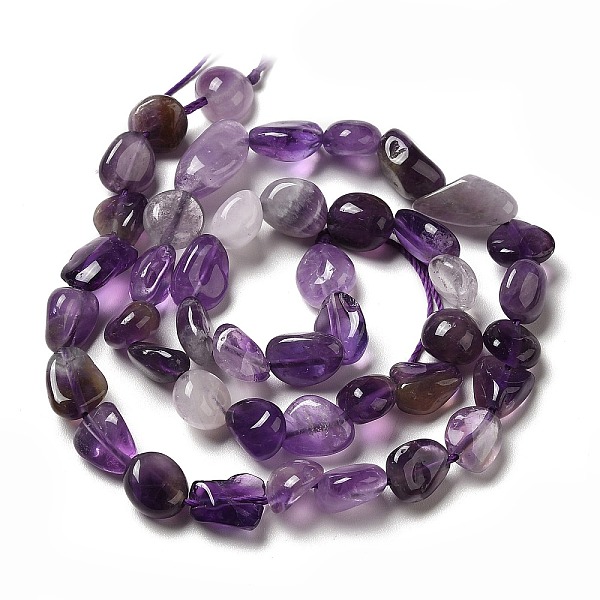 

PandaHall Natural Amethyst Beads Strands, Nuggets, 7~14x4~8x4~7mm, Hole: 1mm, about 44~50pcs/strand, 38.5~39.5cm Amethyst Nuggets