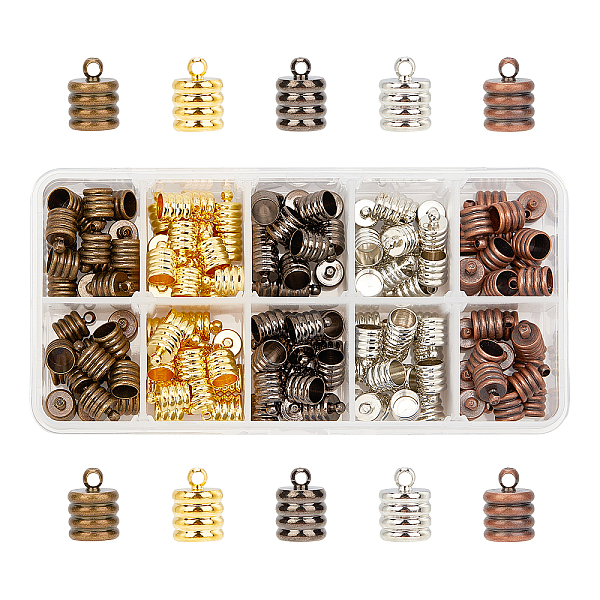 

PandaHall PH 5 Color 6mm Coil Cord Ends 150pcs Leather Cord Ends Terminators End Tip Bead Caps for Leather Cord Bracelets Necklace Jewelry...