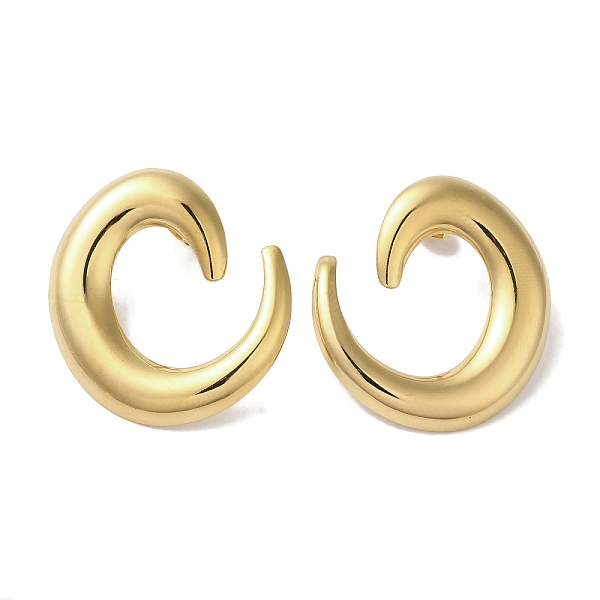 

PandaHall Vortex 304 Stainless Steel Stud Earrings for Women, Real 18K Gold Plated, 31x28mm 304 Stainless Steel Others