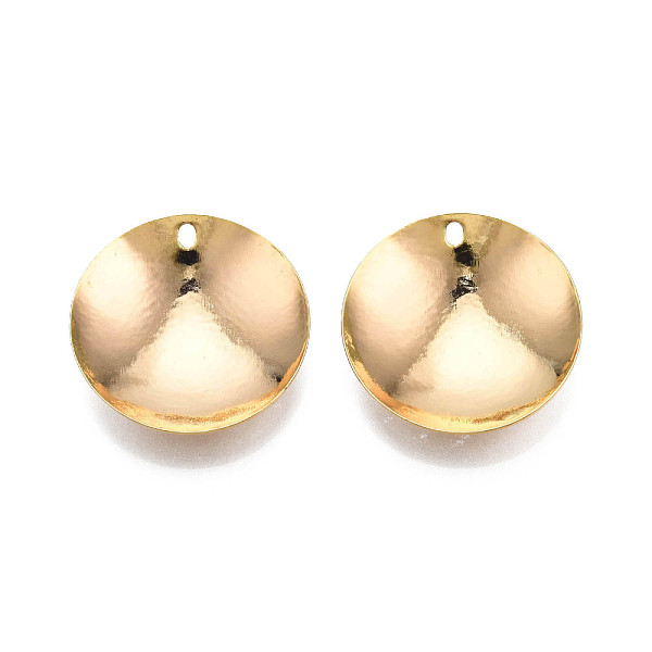 

PandaHall Brass Pendants, Textured, Flat Round, Cadmium Free & Nickel Free & Lead Free, Real 18K Gold Plated, 20x4mm, Hole: 1.4mm Brass Flat...