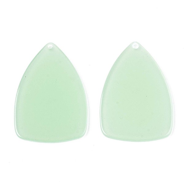 

PandaHall Translucent Cellulose Acetate(Resin) Pendants, Solid Color, Triangle, Light Green, 41x28x2mm, Hole: 1.5mm Cellulose Acetate...