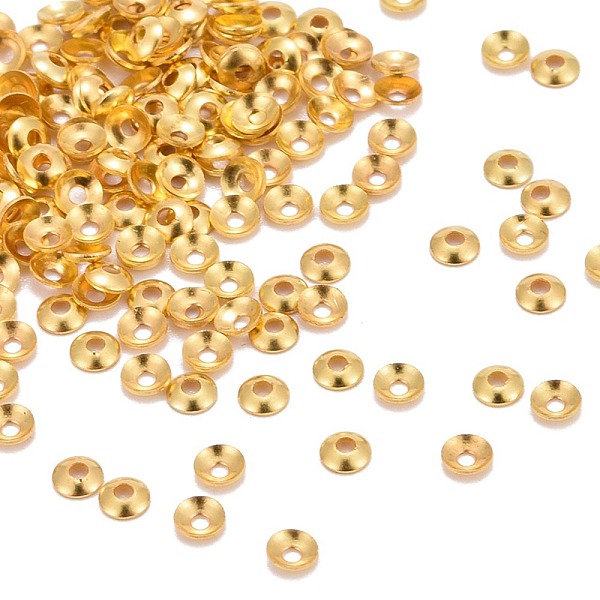 

PandaHall Brass Tiny Bead Cones, Golden, 3x0.8mm, Hole: 1mm Brass