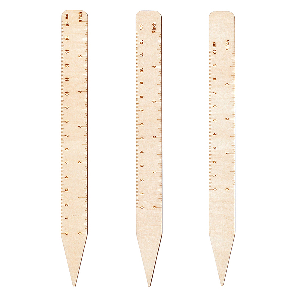 BENECREAT 3Pcs 4/5/6 Inch 3 Sizes Wooden Sewing Quilting Seam Presser Ruler
